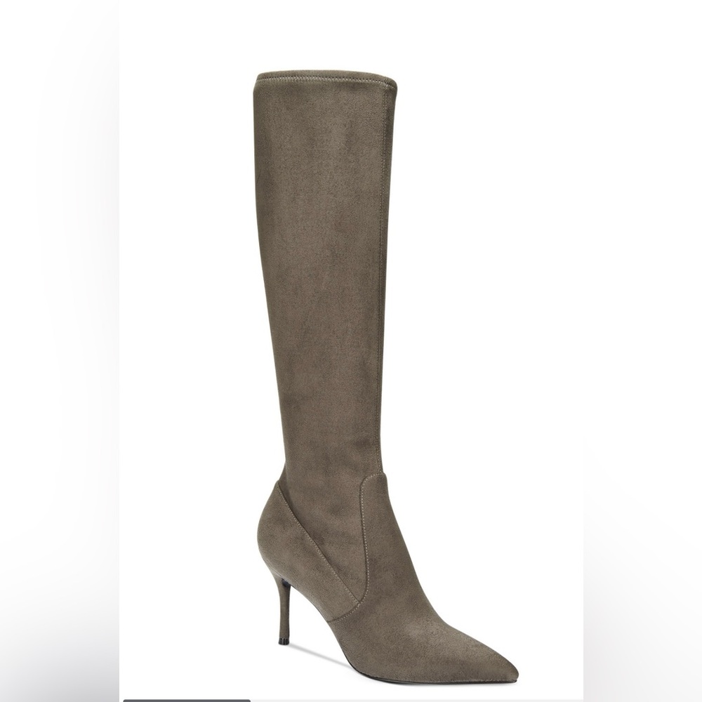 NWT Nine West Calla Pointed-Toe Tall Women’s Boots Gray Knee-High 8 1/2 M - Picture 5 of 9